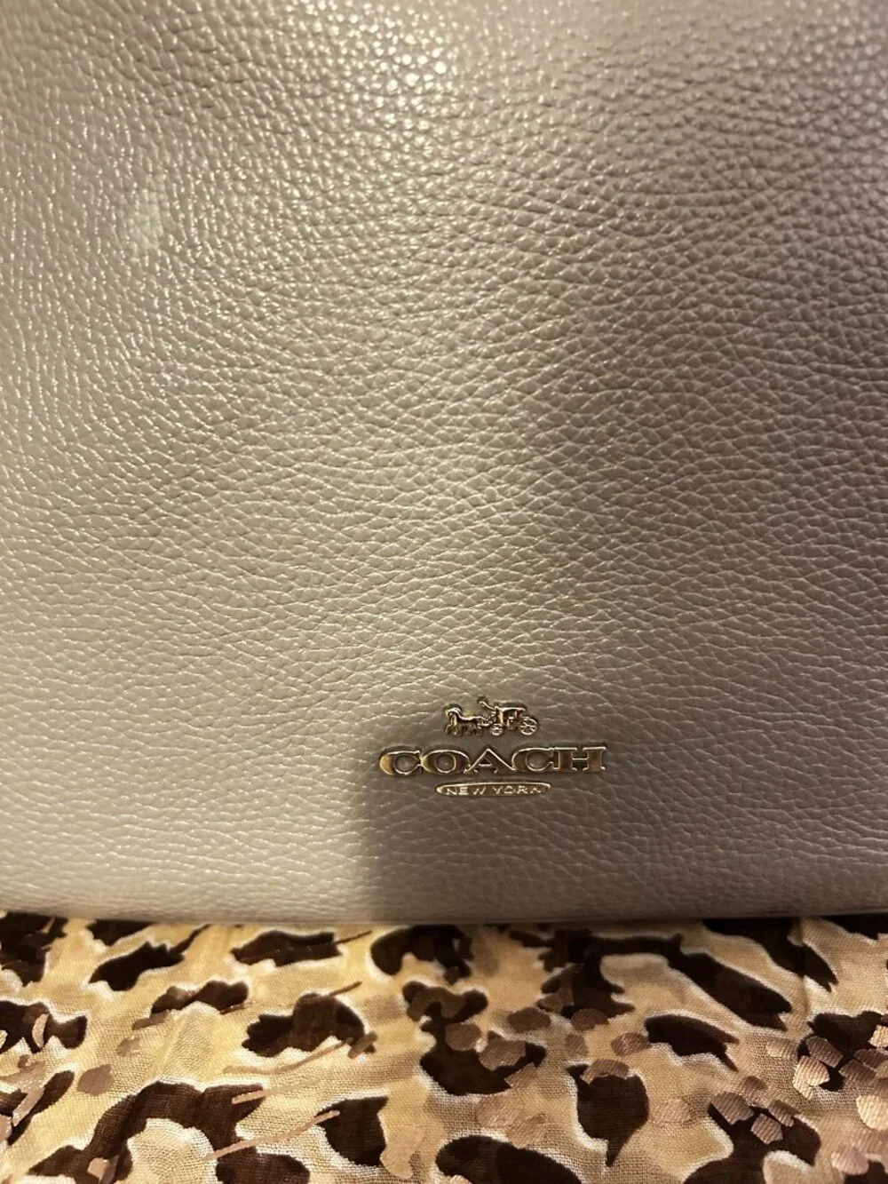 Coach Madison Pebble Leather Shoulder Bag – Light Blue – Silvertone Hardware